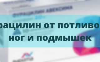 Фурацилин от потливости ног и подмышек